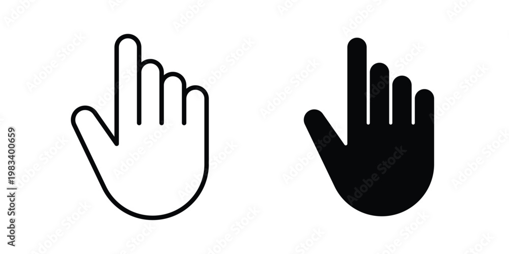 Fototapeta premium Finger icon vectors set. vector icon for web design