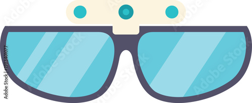 Modern flat design illustration of smart glasses concept symbolizing augmented and wearable technology
