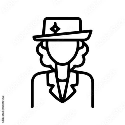 Female detective icon