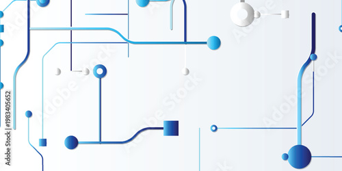 Abstract Background Abstract technology circuit board vector, blue digital network lines, futuristic electronic motherboard background