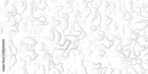 Topographic map illustration with wavy lines and contours on white background_1