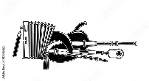 corkscrew isolated on white background