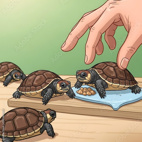 Feeding Time for Baby Turtles - A Gentle Hand Guides.