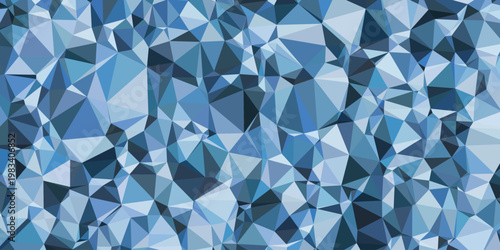 Abstract Background Abstract blue low poly background, geometric crystalline texture, navy and azure triangular pattern vector wallpaper