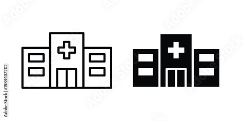 Hospital icon vectors set. vector icon for web design