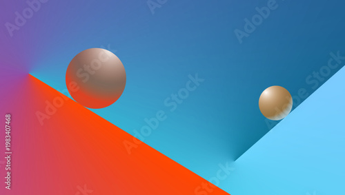 Minimal Abstract Spheres Gradient Background