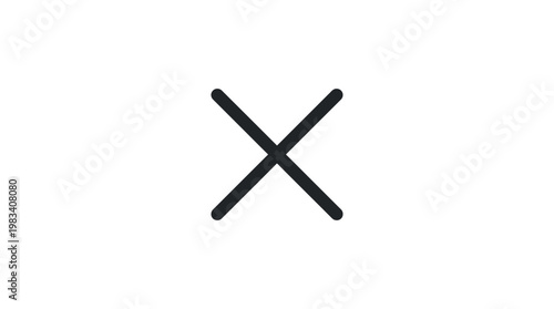 Black X Mark Symbol Icon.