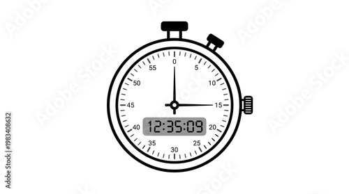 Digital Stopwatch Timer Closeup.