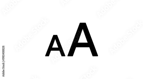 Large black letter A symbol.