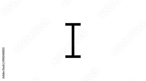 Large letter I uppercase alphabet.