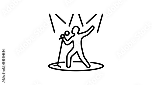 Man singing into a microphone.