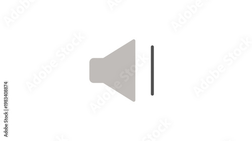 Mute speaker icon with line.