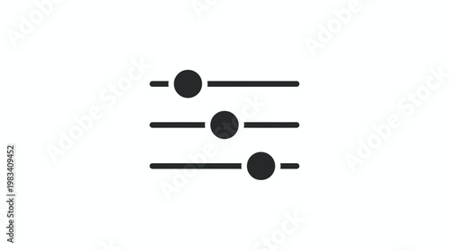 Simple music equalizer symbol icon.