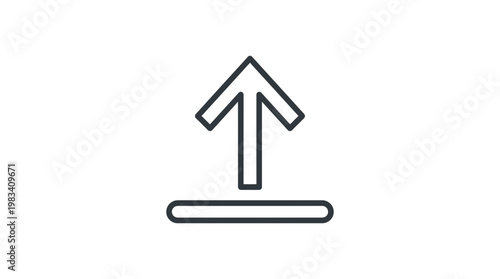 Up arrow icon symbol graphic.