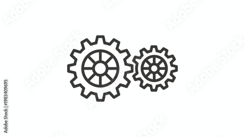 Two interlocking gear wheels mechanism.