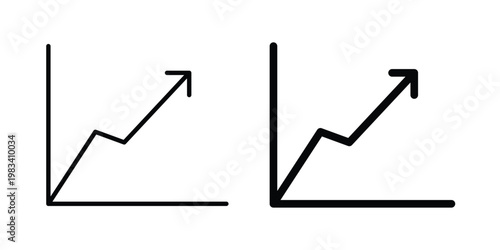 Line chart icon vectors set. vector icon for web design