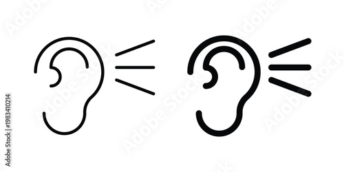 Listening icon vectors set. vector icon for web design