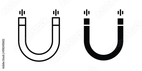 Magnet icon vectors set. vector icon for web design