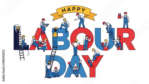 Labour Day Celebration: A creative illustration paying tribute to the hardworking individuals and their contributions on Labour Day. 