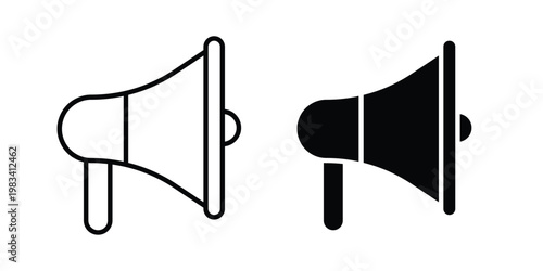 Megaphone icon vectors set. vector icon for web design