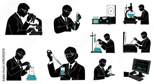 Scientist working in laboratory setting.