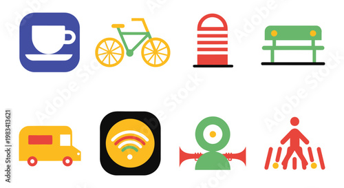 Minimal Urban Micro Experiences Icon Set