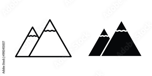 Mountain icon vectors set. vector icon for web design