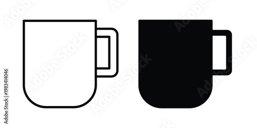 Mug icon vectors set. vector icon for web design