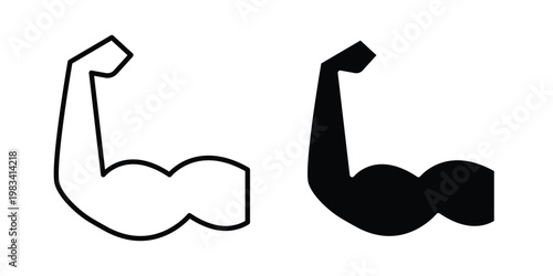 Muscle icon vectors set. vector icon for web design