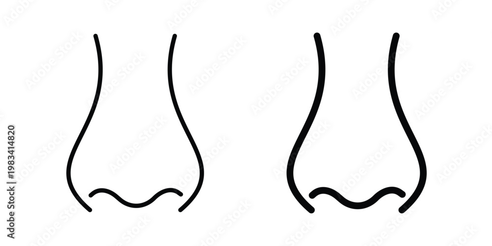 Obraz premium Nose icon vectors set. vector icon for web design