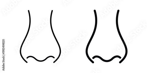 Nose icon vectors set. vector icon for web design