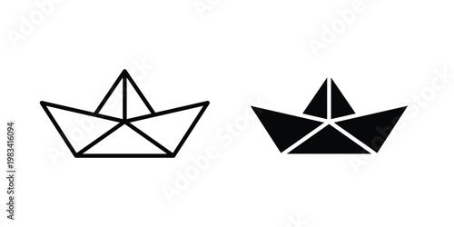 Bild auf Leinwand Paper boat icon vectors set. vector icon for web design