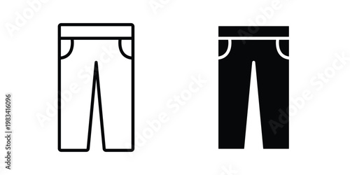 Pants icon vectors set. vector icon for web design