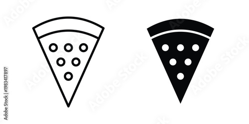 Pizza slice icon vectors set. vector icon for web design