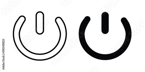 Power button icon vectors set. vector icon for web design