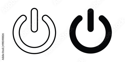 Power button icon vectors set. vector icon for web design