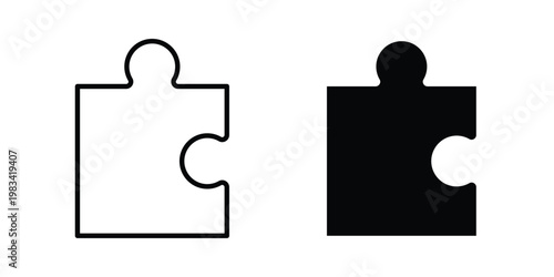 Puzzle piece icon vectors set. vector icon for web design
