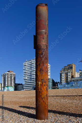 Tablou pe pânză A pillar from the former West Pier in Brighton, UK