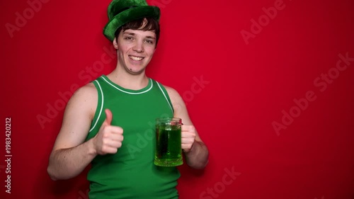 Birthday. Funny guy in a clown costume.