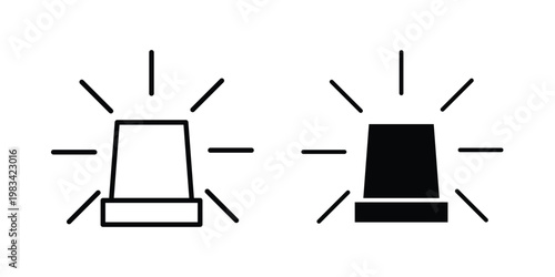 Siren icon vectors set. vector icon for web design