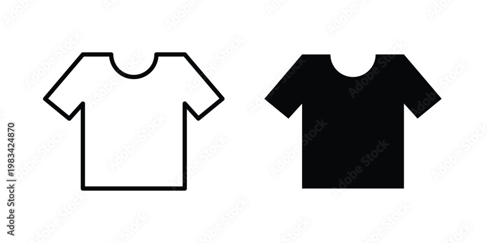 Naklejka premium T shirt icon vectors set. vector icon for web design
