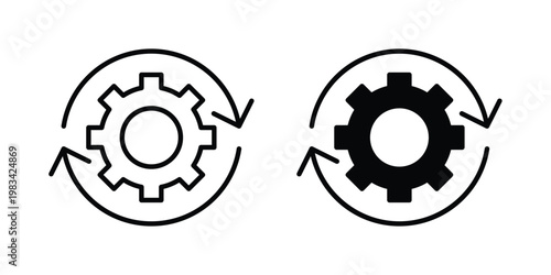 System update icon vectors set. vector icon for web design