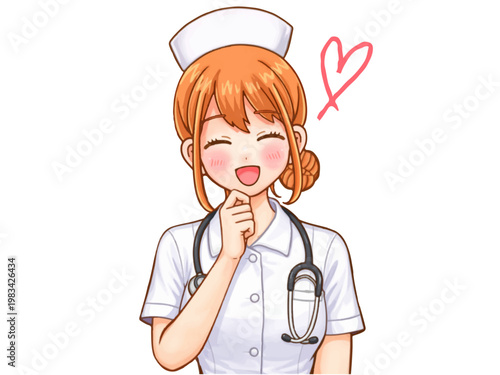 微笑むナース女性のイラスト素材2