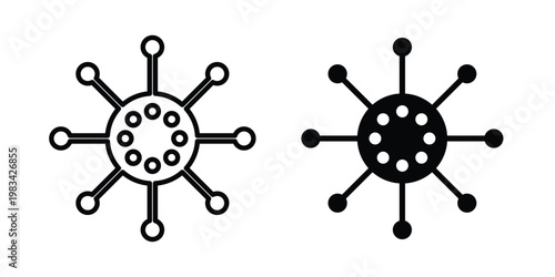 virus icon vectors set. vector icon for web design