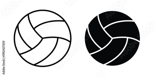 Volley ball icon vectors set. vector icon for web design