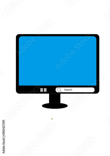 lcd tv monitor isolated