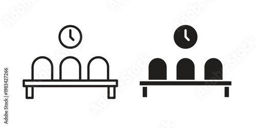 Waiting Room icon vectors set. vector icon for web design