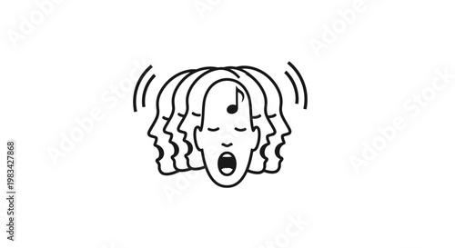 A woman screaming in distress.