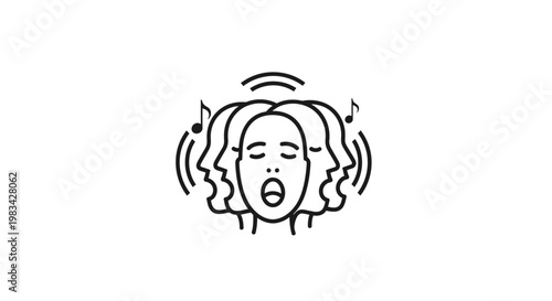 Woman enjoying music with closed eyes.