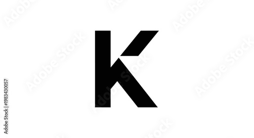 Free Download Bold black k letter icon design on white background for various concepts - GFXLoad